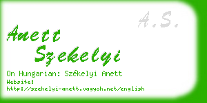 anett szekelyi business card